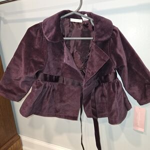 First Impressions Kids' Deep Purple Velvet Blazer